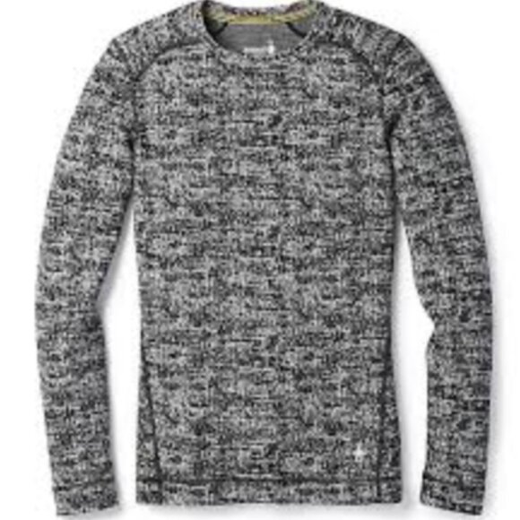 Smartwool Classic Thermal Merino Wool Base Layer Sweater Black/White Large - Picture 1 of 9